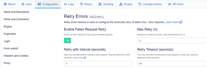 Retry error request in web scraping