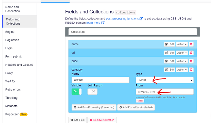 input field