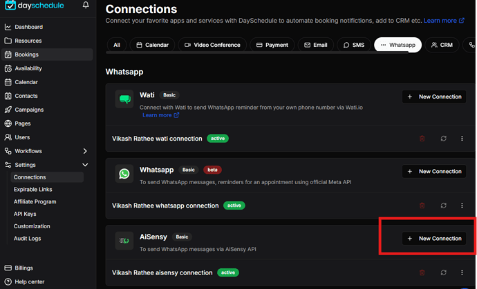 Connect with AiSensy