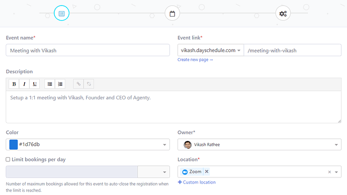 Create an appointment type