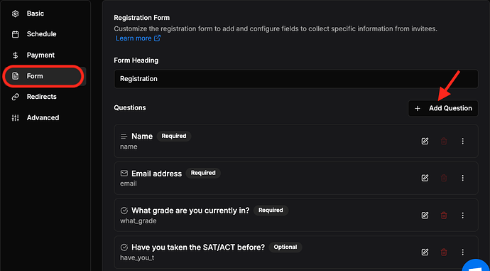 Webinar registration form|