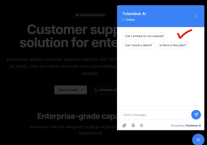 Chatbot suggestions