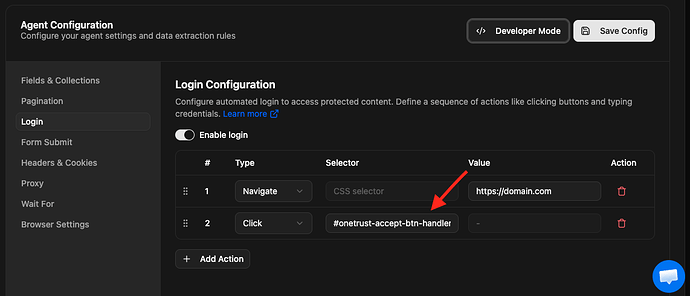 Accept or reject cookies with commands