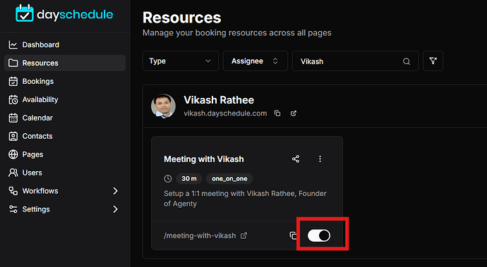 enable disable an event