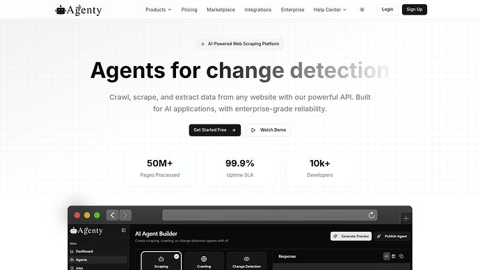 Screenshot from agenty.com