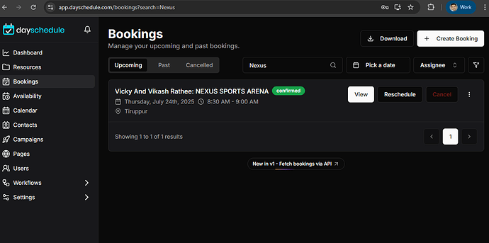 Bookings Management