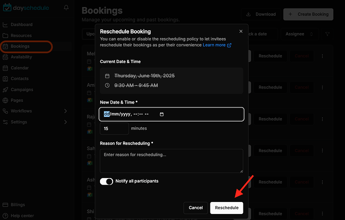 Reschedule Zoom Meeting
