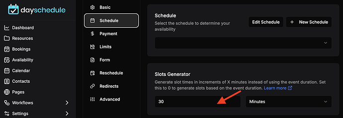 appointment slot generator