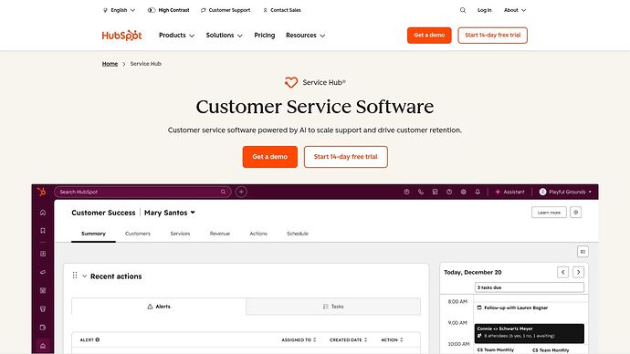 HubSpot service hub