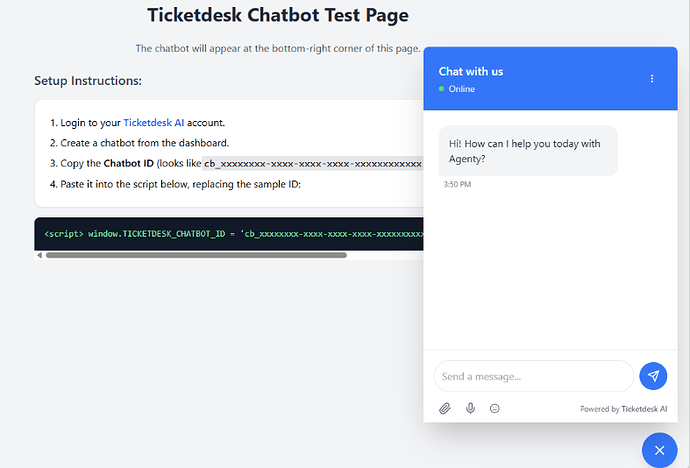 Chatbot preview