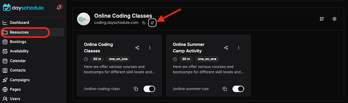 Share your booking page