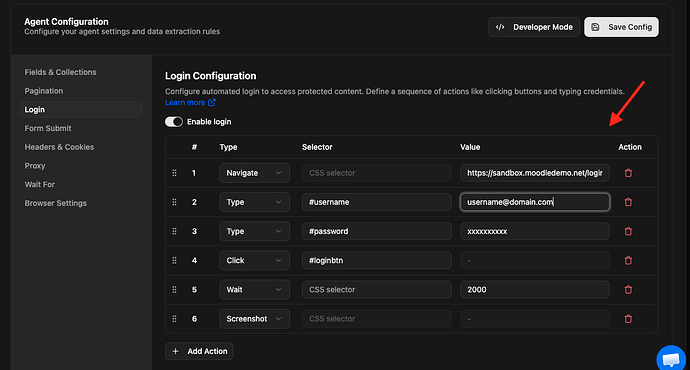 Enable login to site for crawling