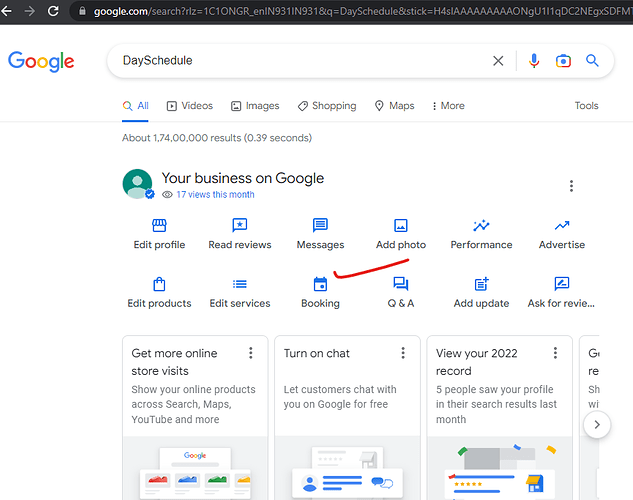 Add appointment link on Google Business Profile