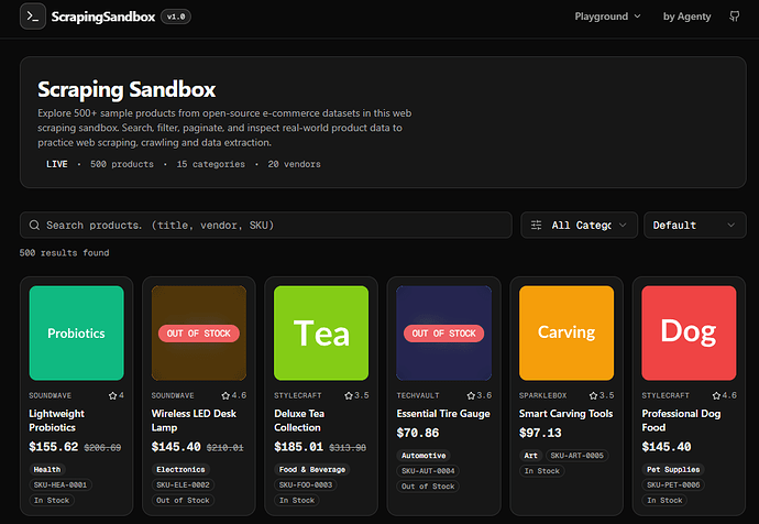Scraping Sandbox