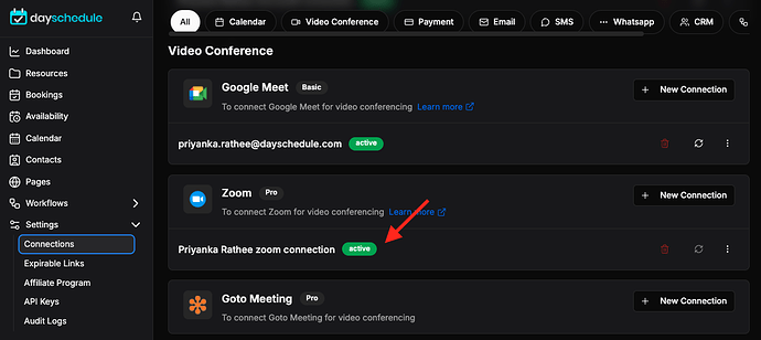 Zoom connection
