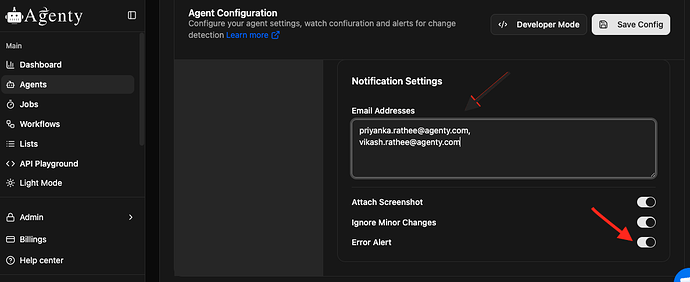 Email notification if website changes