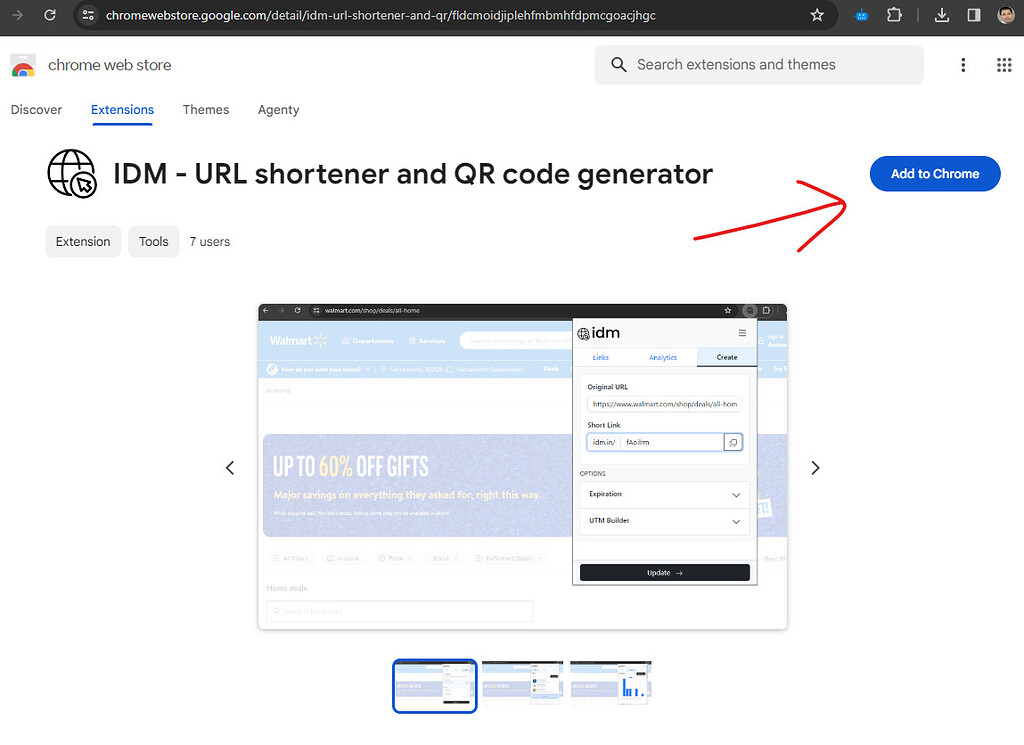 How to shorten a link using Chrome extension?