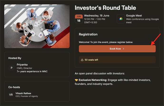 Investors event