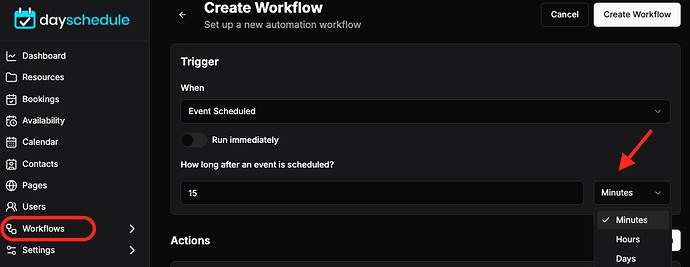 When to send email reminder
