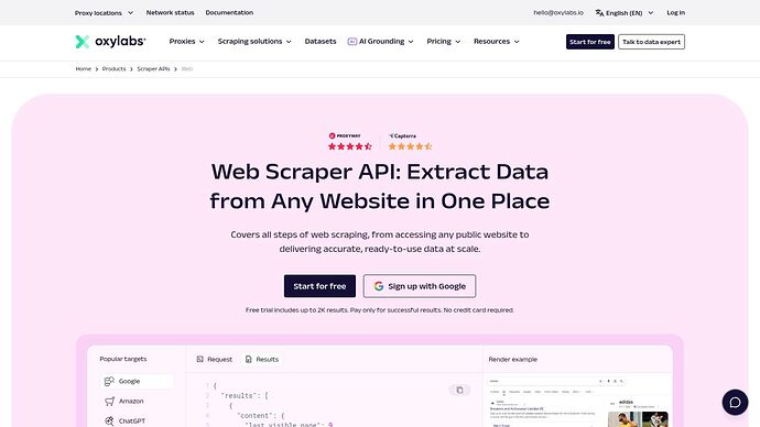 Oxylabs screenshot
