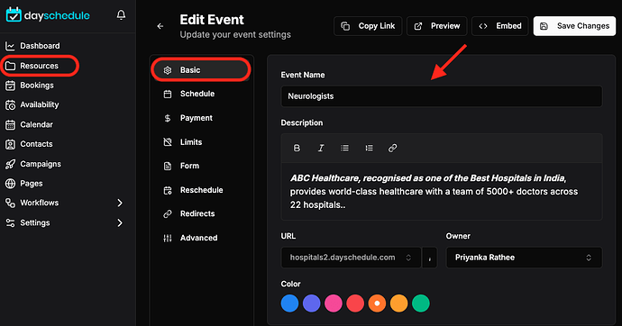 Create doctors appointment system