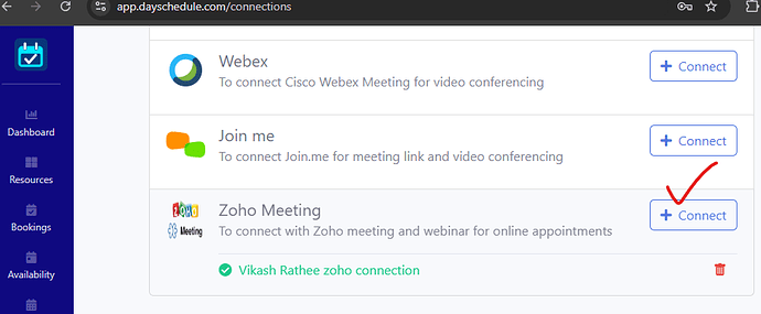 Connect with Zoho Meeting