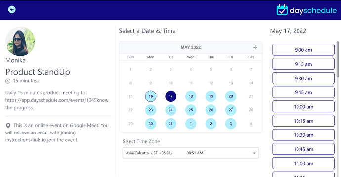 Schedule a 1:1 meeting on software