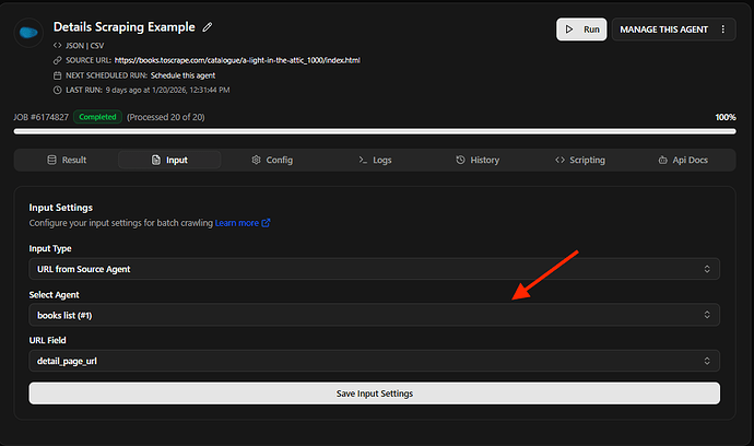 Details scraping agent example