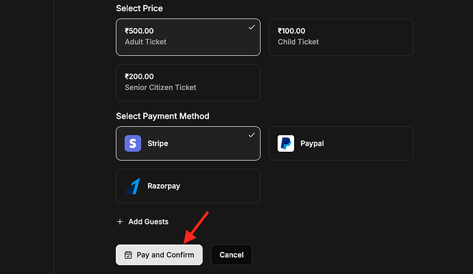 Pay and Confirm