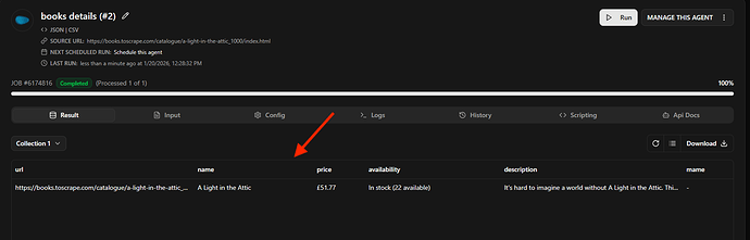 details page scraped