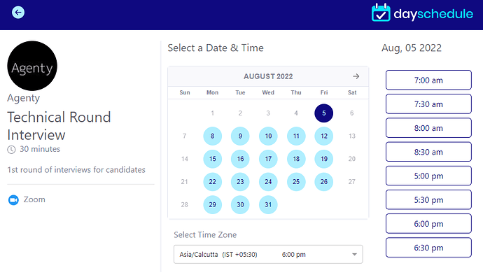 Interview Scheduling