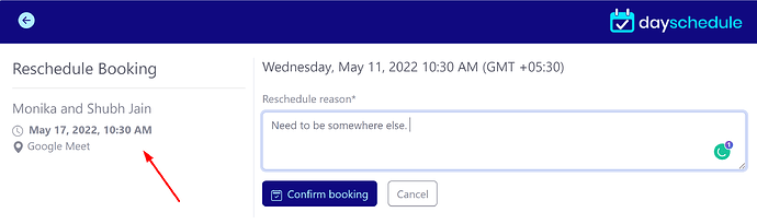 Reschedule One-On-One meetings