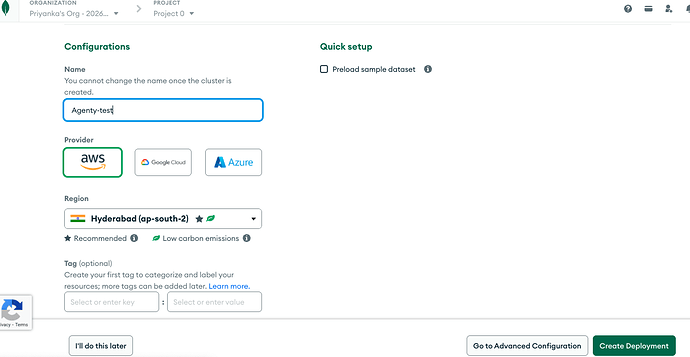 Create MongoDB cluster