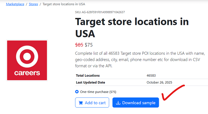Dataset sample download