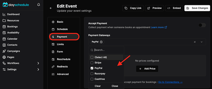 Add PayPal as payment gateway