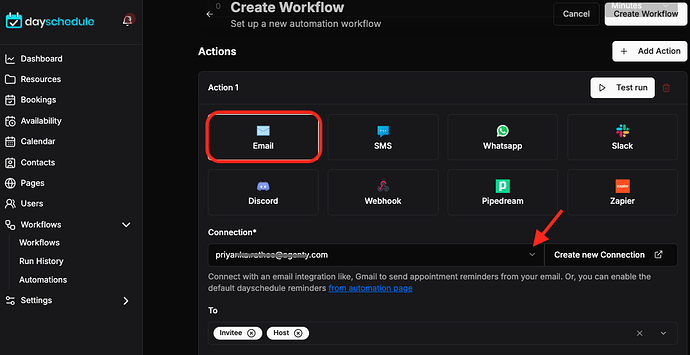 Add gmail connection