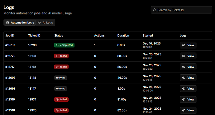 Search and Filter Logs