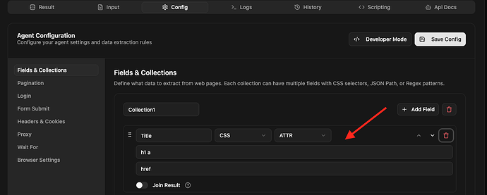 Extract attribute value using css extractor