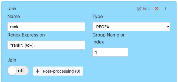 select regex as a type