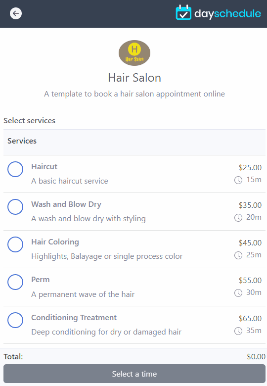 saloon booking software