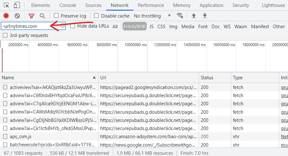 Chrome do not show the network request list in the network panel - Super  User