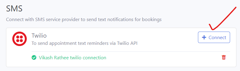 Twilio SMS integration